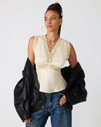 ELINOR TOP CREAM - CREAM / XXS