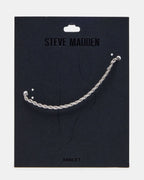 CHEVILLÈRE CHAÎNE CORDE ARGENT