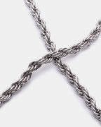 CHEVILLÈRE CHAÎNE CORDE ARGENT