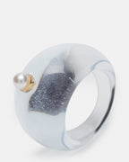 BAGUE GÉLIFIÉE OVALE BLEUE