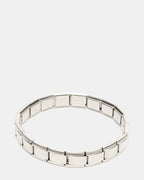 BRACELET ÉLASTIQUE À MAILLONS ARGENT