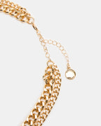COLLIER À CHAÎNES MULTIRANGS DORÉ