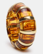 BRACELET JONC EXTENSIBLE EN RÉSINE MARRON