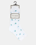 3 SPRING PACK FLOWER SOCKS WHITE MULTI