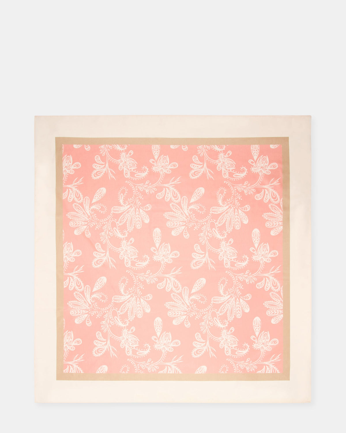 PAISLEY SATIN SCARF TERRACOTTA