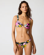 DAZEY FIELDS MULTI BIKINI TOP - BLACK DITSY FLORAL / XS