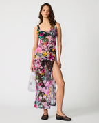 DAZEY FIELDS MULTI BIKINI COVER-UP - BLACK DITSY FLORAL / XS