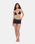DARLING DOT RUCHED COVER UP BLACK MULTI