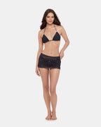 DARLING DOT RUCHED COVER UP BLACK MULTI - BLACK MULTI / XS