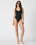 DARLING DOT ONE PIECE SWIMSUIT BLACK MULTI