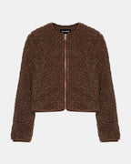 VESTE TEDDY MARRON