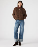 VESTE TEDDY MARRON