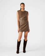 BELEN DRESS BROWN