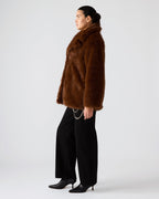 MANTEAU KINDRA MARRON