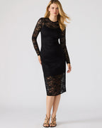 HAILEE LACE DRESS BLACK - BLACK / XS