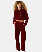 BLAZER TONIA VELOURS ROUGE