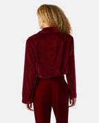 BLAZER TONIA VELOURS ROUGE