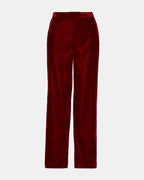 PANTALON TONIA VELOURS ROUGE