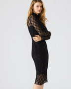 ROBE EN DENTELLE À CLOUS VIVIENNE NOIRE