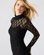 ROBE EN DENTELLE À CLOUS VIVIENNE NOIRE