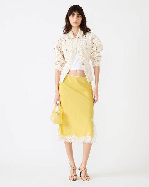 CINTHIA SKIRT GOLDEN LIME - GOLDEN LIME / XS