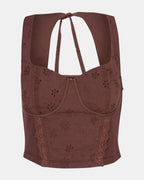 DIXIE KNIT TOP WALNUT