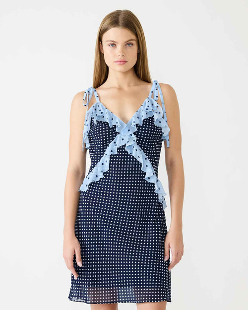 ADALINA MINI DRESS VINTAGE NAVY