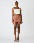 CINDI SKIRT MOCHA HEATHER - MOCHA HEATHER / XXS