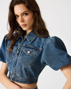 VESTE MARCY BLEU CHINÉ
