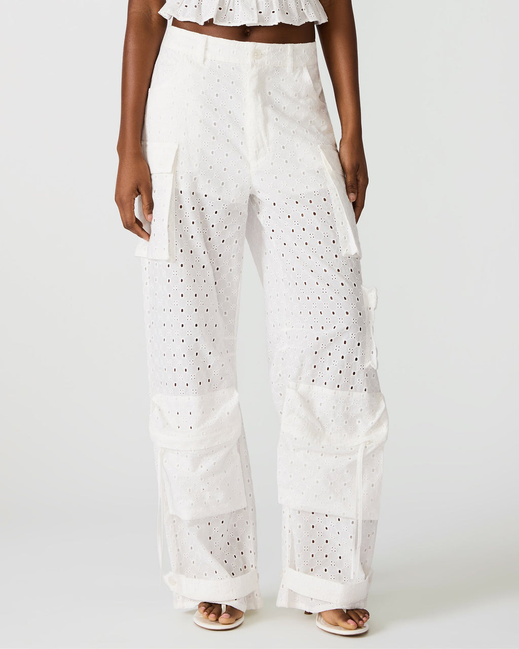 DUO PANT WHITE EYELET