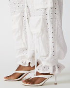 DUO PANT WHITE EYELET