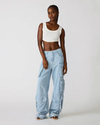 DUO PANT FADED BLUE DENIM - FADED BLUE / XXS