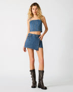BRIGHTIN SKORT BLUE HEATHER - BLUE HEATHER / 24