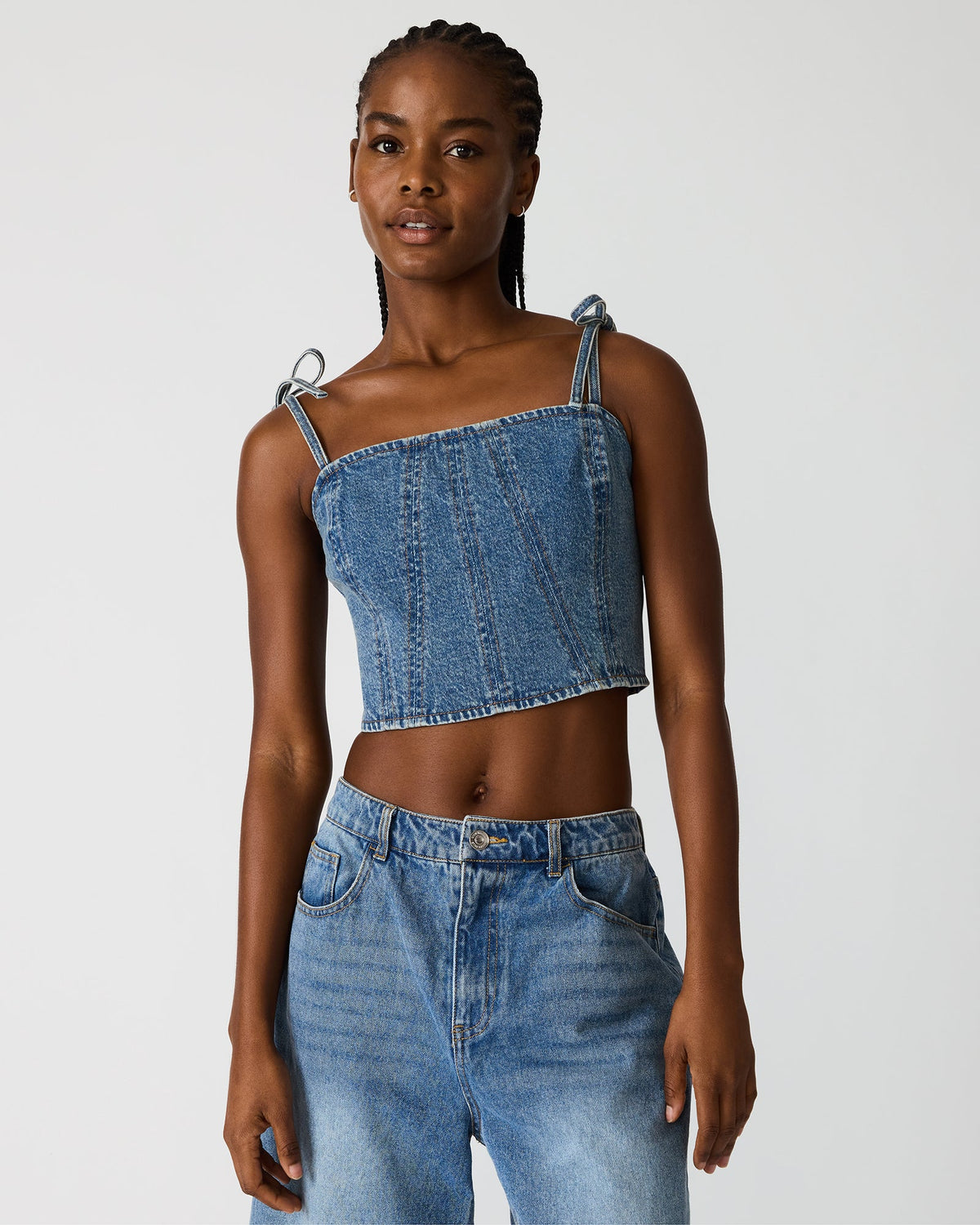 MEAGHAN TOP BLUE HEATHER