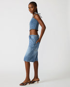 MEAGHAN HAUT BLEU CHINÉ