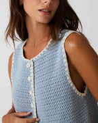 ANNYA SWEATER VEST BLUE ICE