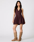 DIANNA DRESS CHOCOLATE - CHOCOLATE / XXS