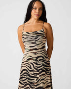 ADELLA DRESS CARAMEL ZEBRA