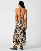 ADELLA DRESS CARAMEL ZEBRA