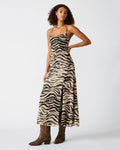 ADELLA DRESS CARAMEL ZEBRA