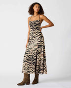 ADELLA DRESS CARAMEL ZEBRA