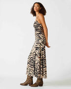 ADELLA DRESS CARAMEL ZEBRA