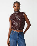 GILET LUXIE FIGUE FONCÉ