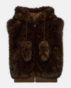 GILET SOPHEE MARRON FOSSILE
