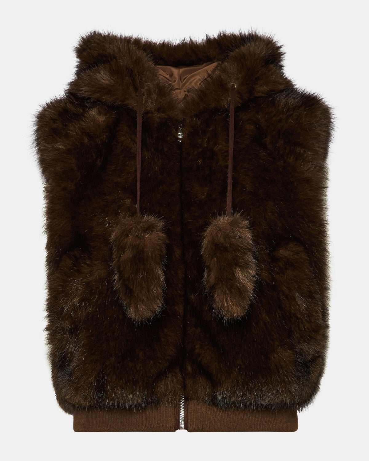 SOPHEE VEST FOSSIL BROWN