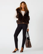 GILET SOPHEE MARRON FOSSILE