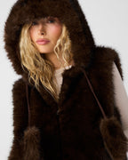 GILET SOPHEE MARRON FOSSILE