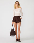 EVANDA SHORT DARK CHOCOLATE - DARK CHOCOLATE / XXS
