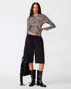 FLEECE SWEAT SHORT BLACK - BLACK / XXS