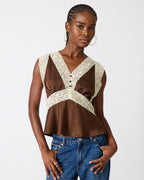 ELINOR TOP DARK ESPRESSO - DARK ESPRESSO / XXS